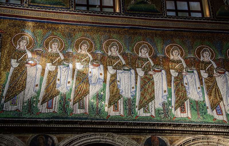Photo:  mosaics of the Basilica di Sant'Apollinare Nuovo